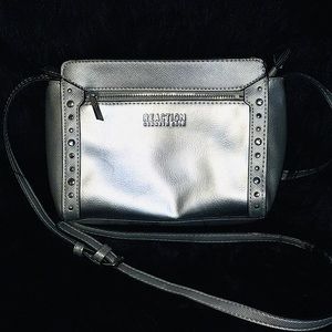 Kenneth Cole Crossbody(Small)-Faux Leather~Color:Metallic Sliver Like new*